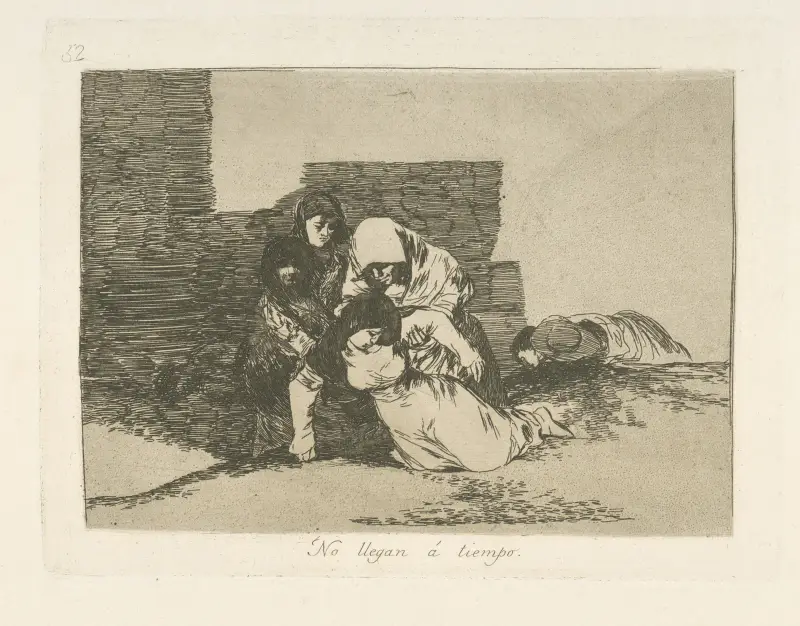 No llegan á tiempo av Francisco de Goya