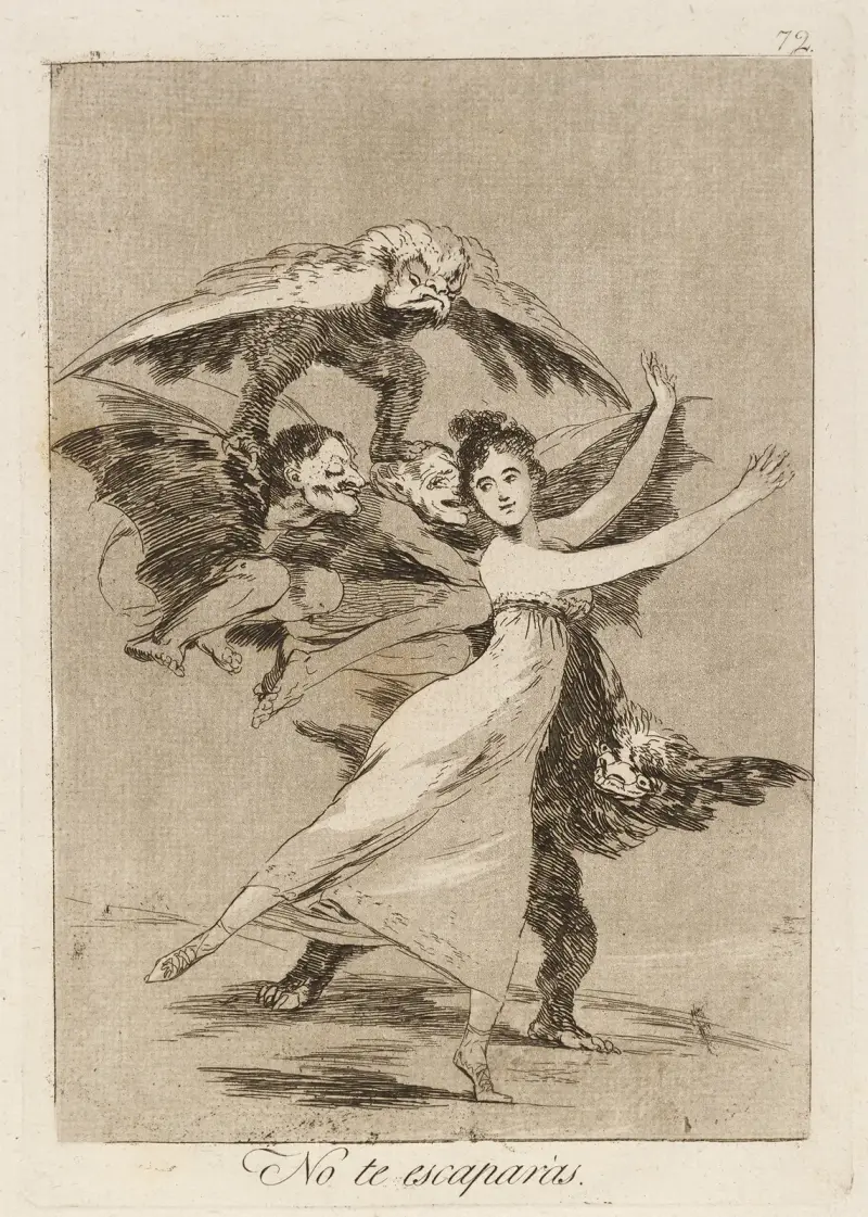 No te escaparás., Francisco de Goya