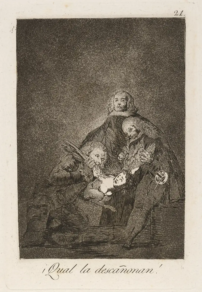 Qual la descañonan! (Jak ją skubią!), Francisco de Goya