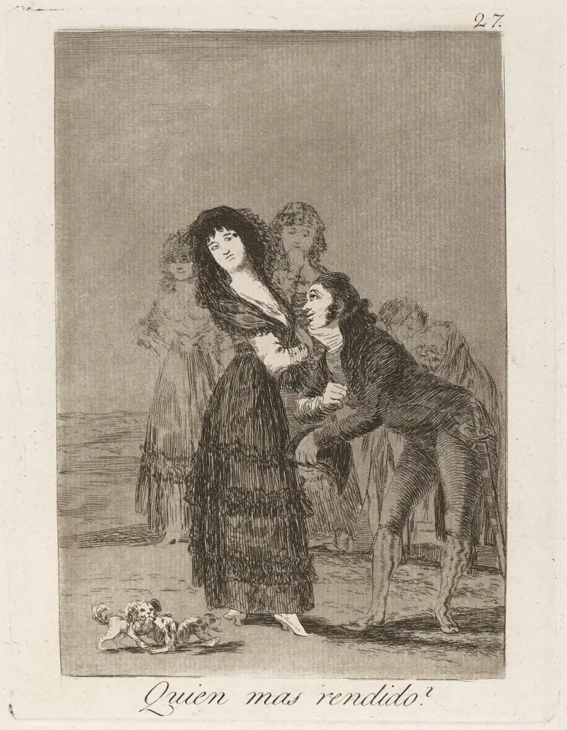 Wer ist am meisten erschöpft? von Francisco de Goya