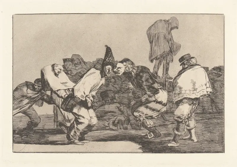 Rejoice, Carnival, for Tomorrow Thou Wilt Be Ashes [Carnival Folly] (Alegrias Antruejo, que Mañana Seras Ceniza [Disparate de Carnabal]) av Francisco de Goya