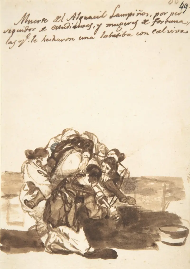 Revenge on Constable Lampiños av Francisco de Goya