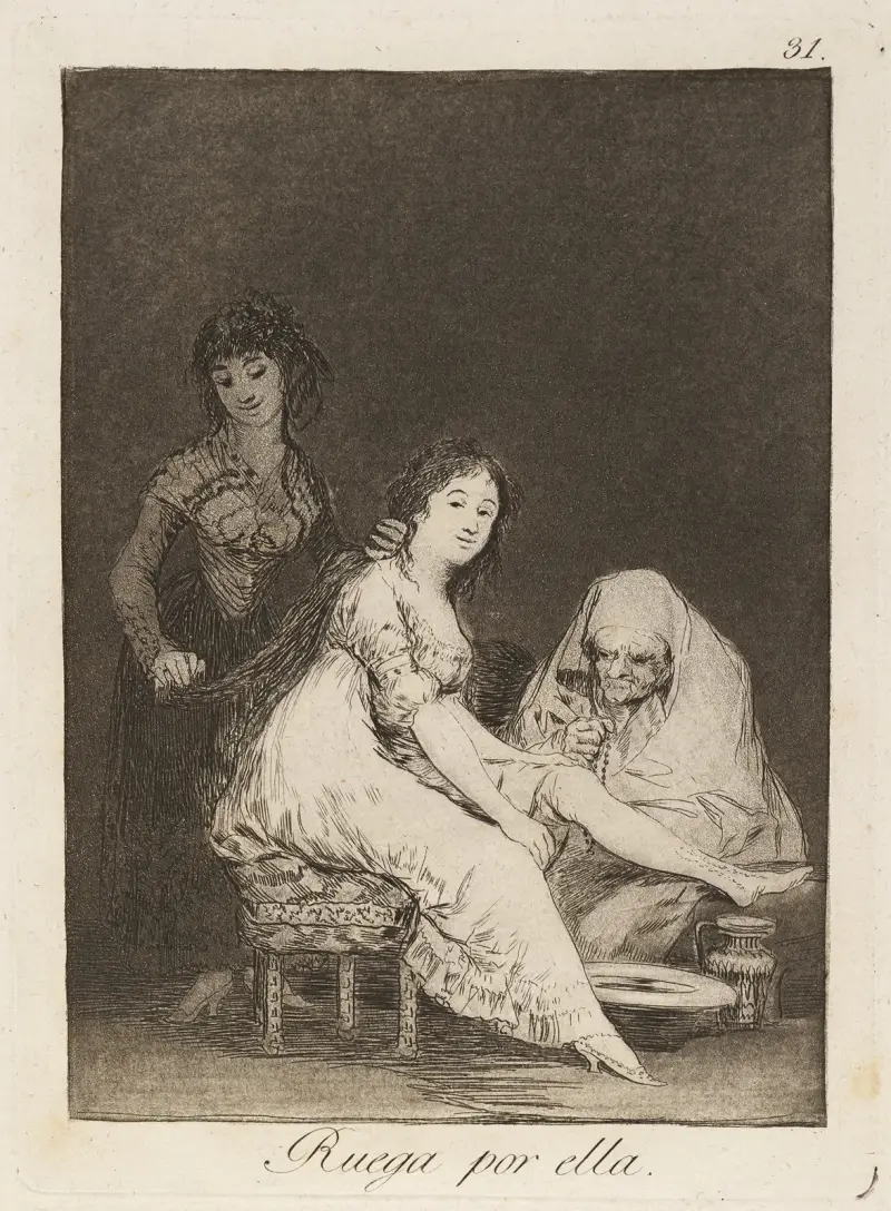 Sie betet für sie von Francisco de Goya