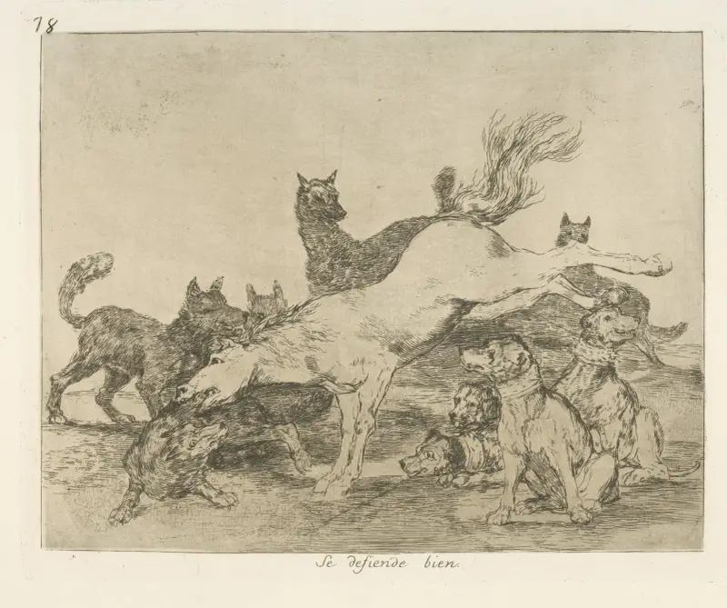 Er wehrt sich gut von Francisco de Goya