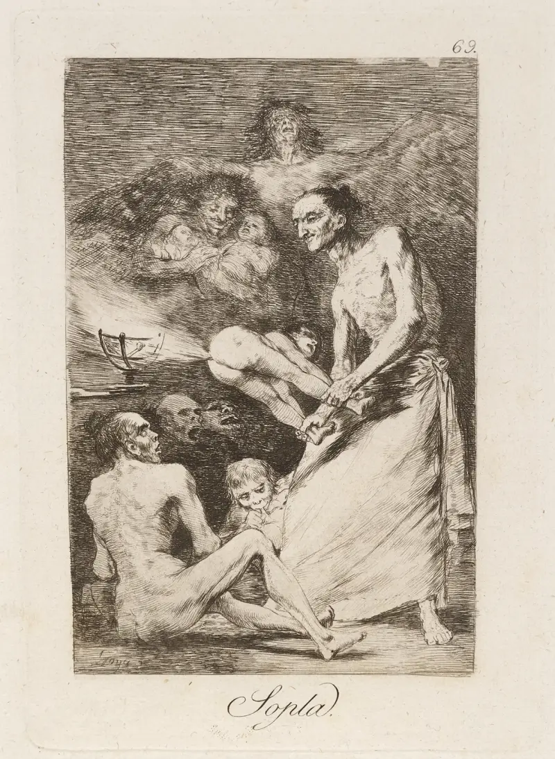 Sopla. (Foukej.), Francisco de Goya