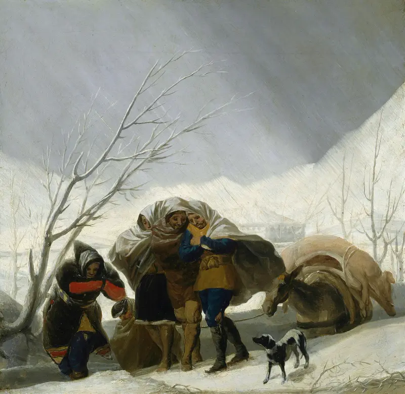Winterszene von Francisco de Goya