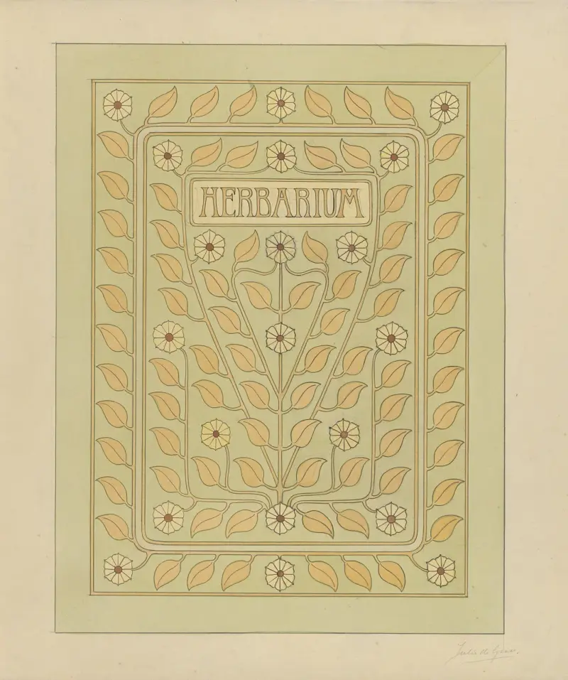 Design for a cover for a herbarium av Julie de Graag
