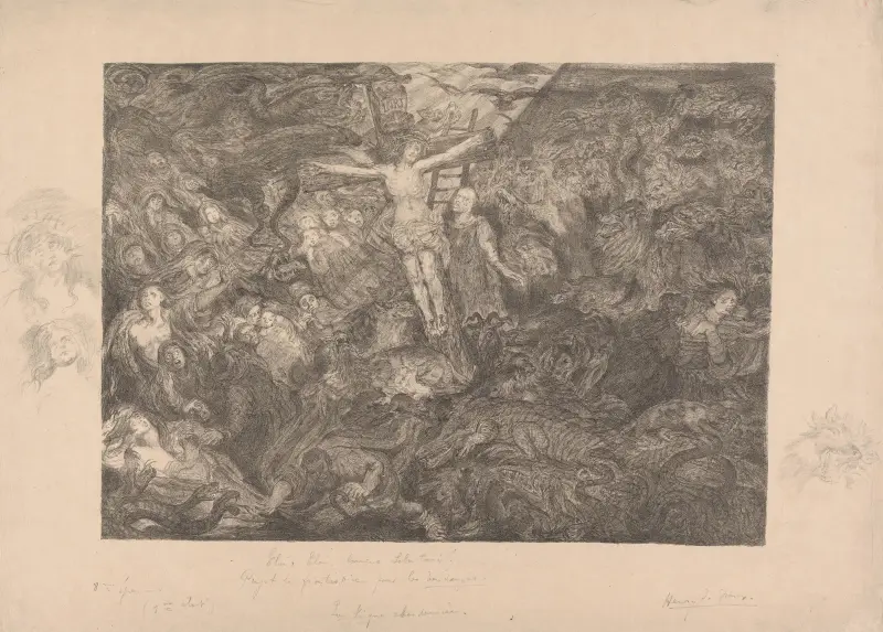 Christus aan het kruis av Henry de Groux