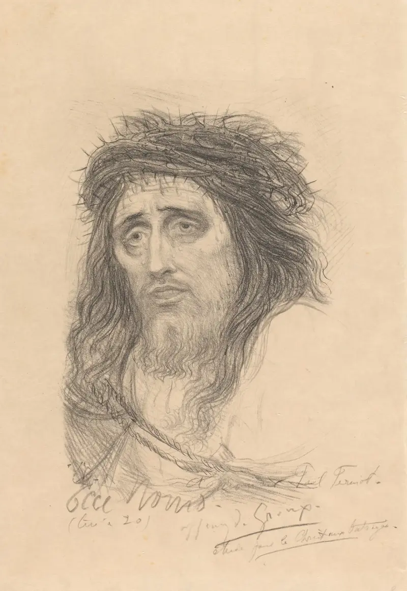 Christus met doornenkrans av Henry de Groux