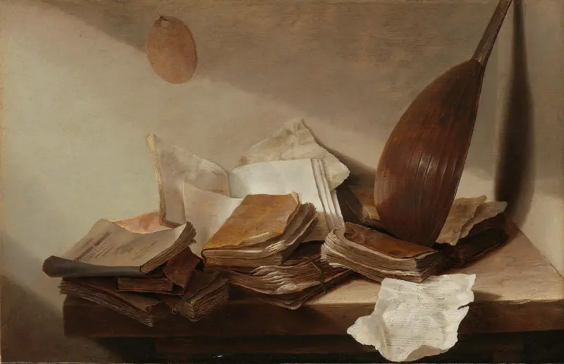 Stillleben mit Büchern von Jan Davidsz de Heem