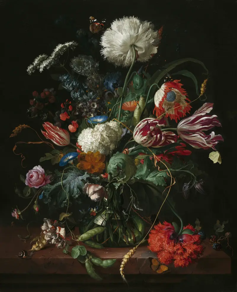 Vase of Flowers, 1660 av Jan Davidsz de Heem