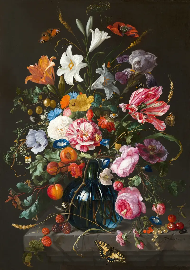 Vase of Flowers, 1670 av Jan Davidsz de Heem
