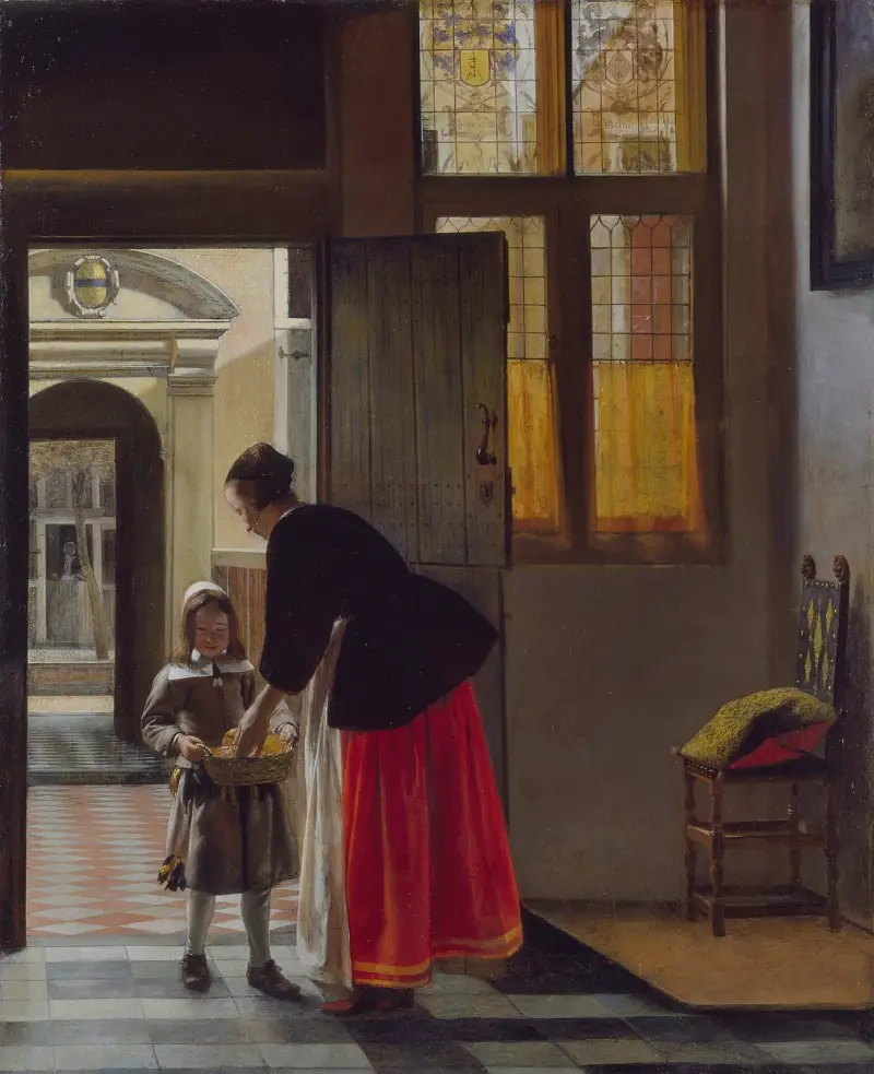 Ein Junge, der Brot bringt von Pieter De Hooch