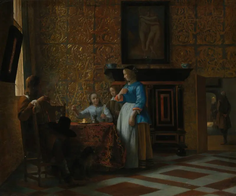 Czas wolny w eleganckim wnętrzu, Pieter De Hooch