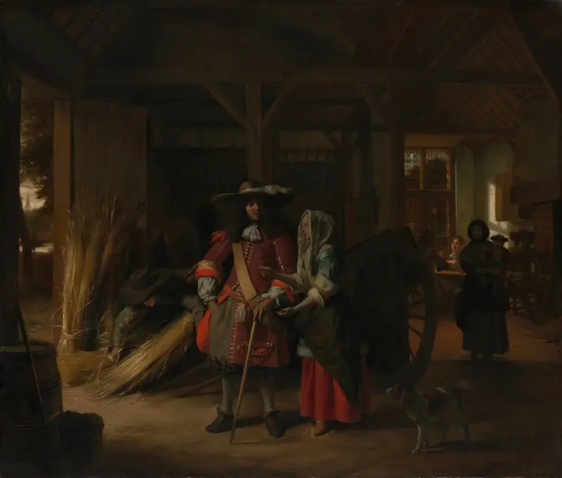 Placení hostinské, Pieter De Hooch