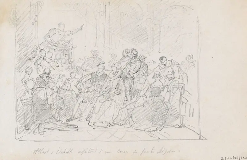 Erzherzog Albert und Isabella beim Unterricht von Justus Lipsius von Nicaise De Keyser