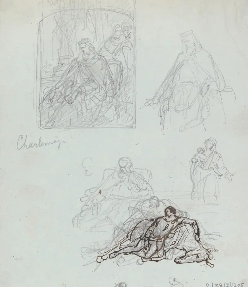 Karl den store och andra figurer av Nicaise De Keyser