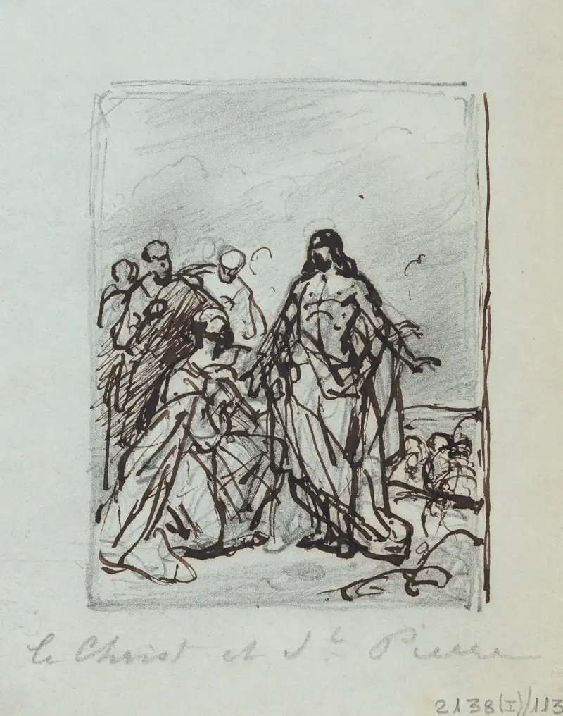 Kristus och Sankt Petrus av Nicaise De Keyser