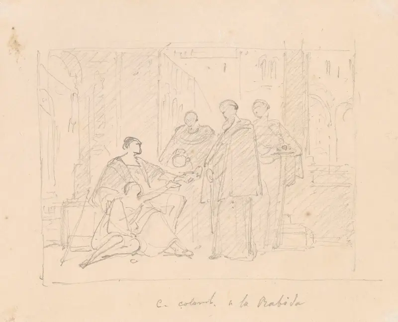 Christopher Columbus och hans sjuke son i klostret La Rabida av Nicaise De Keyser