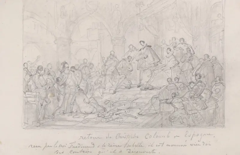 Christoph Columbus' Rückkehr nach Spanien von Nicaise De Keyser