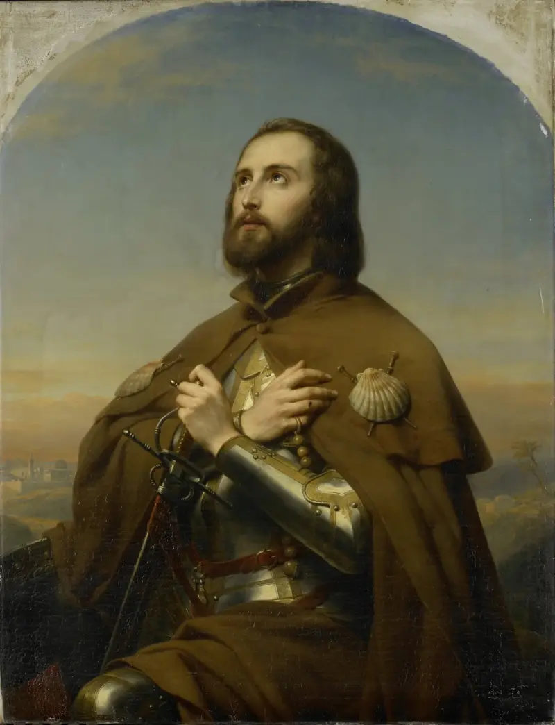 Eberhard (1445–96), hertig av Württemberg, som pilgrim i det heliga landet av Nicaise De Keyser