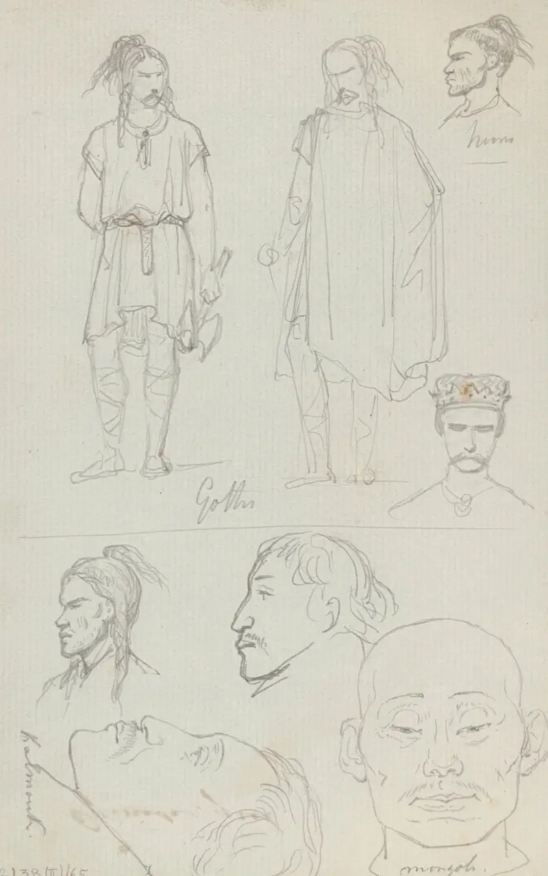 Etniska typer, hunner, goter och mongoler av Nicaise De Keyser