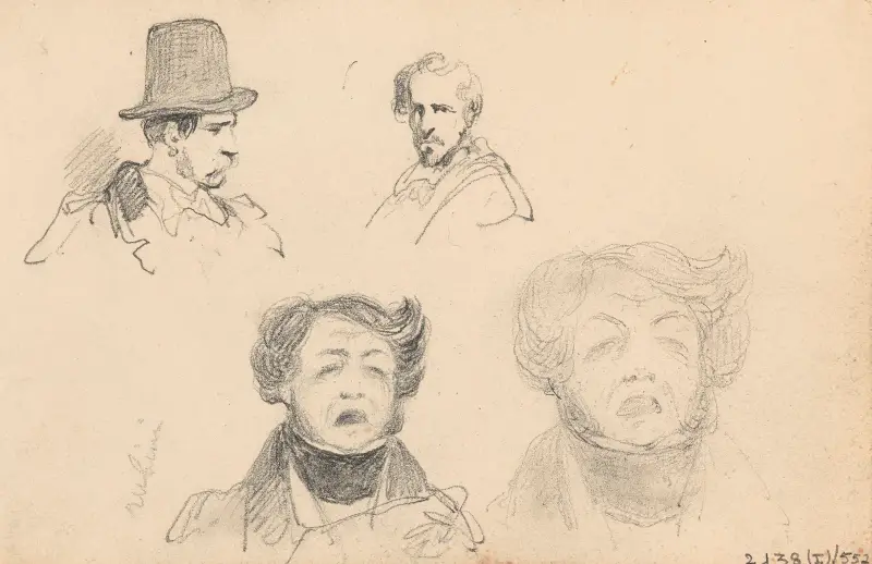Vier Männerköpfe von Nicaise De Keyser