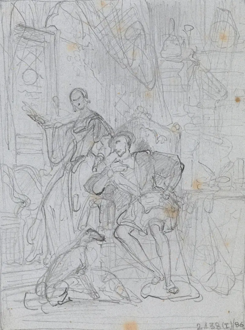 Frans I och hans syster Margareta av Navarra av Nicaise De Keyser