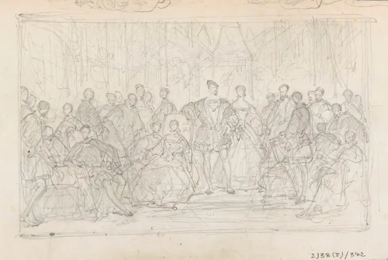 Franz I. von Frankreich in Fontainebleau von Nicaise De Keyser