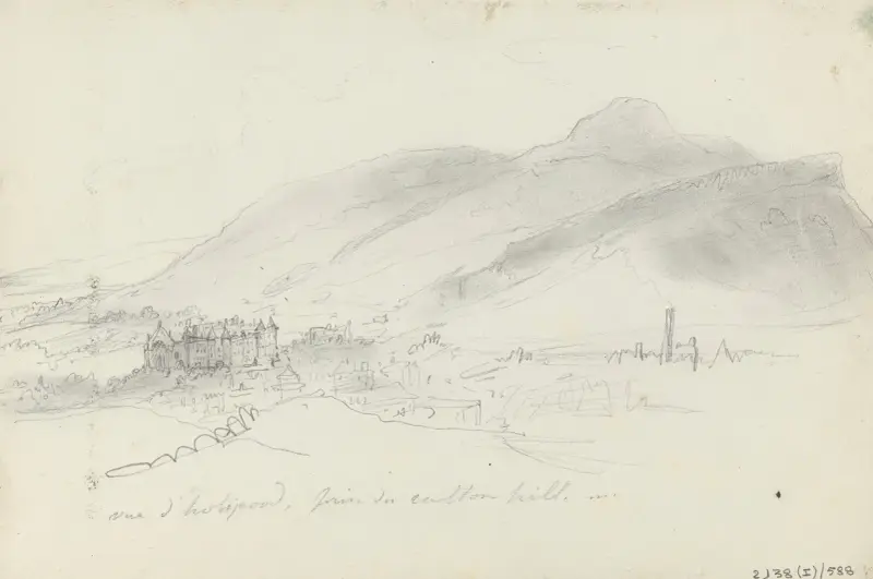 Holyrood från Calton Hill av Nicaise De Keyser