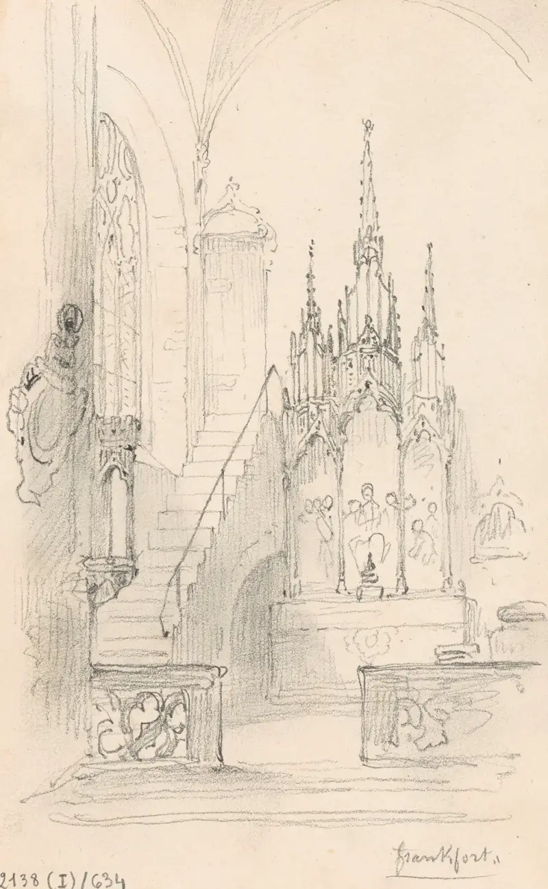Interiör av en kyrka i Frankfurt av Nicaise De Keyser