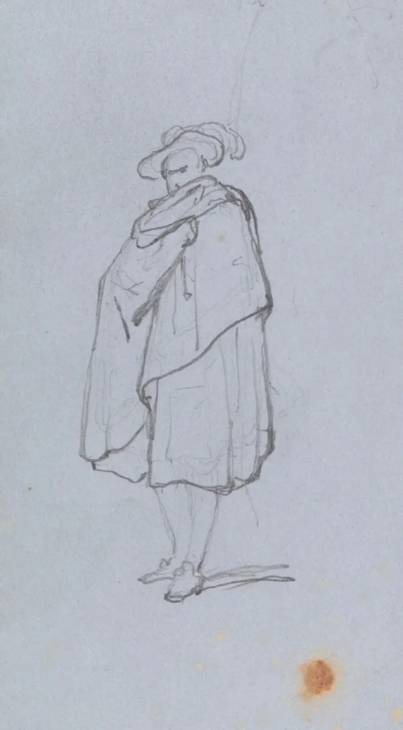 Mann mit Umhang von Nicaise De Keyser