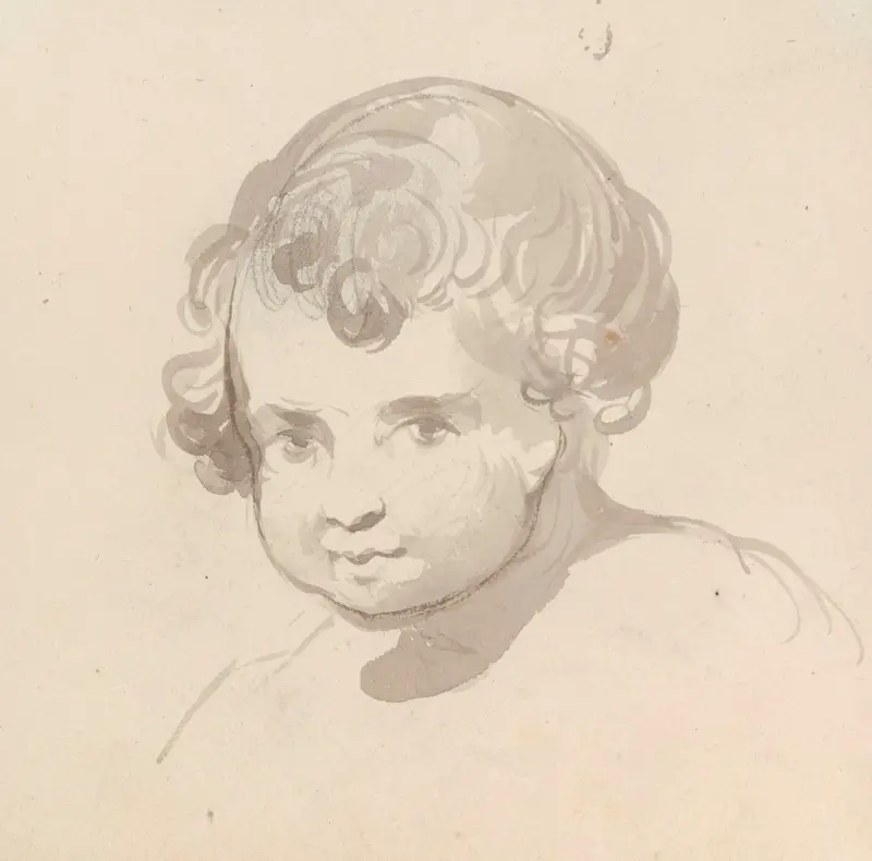Porträtt av ett barn av Nicaise De Keyser