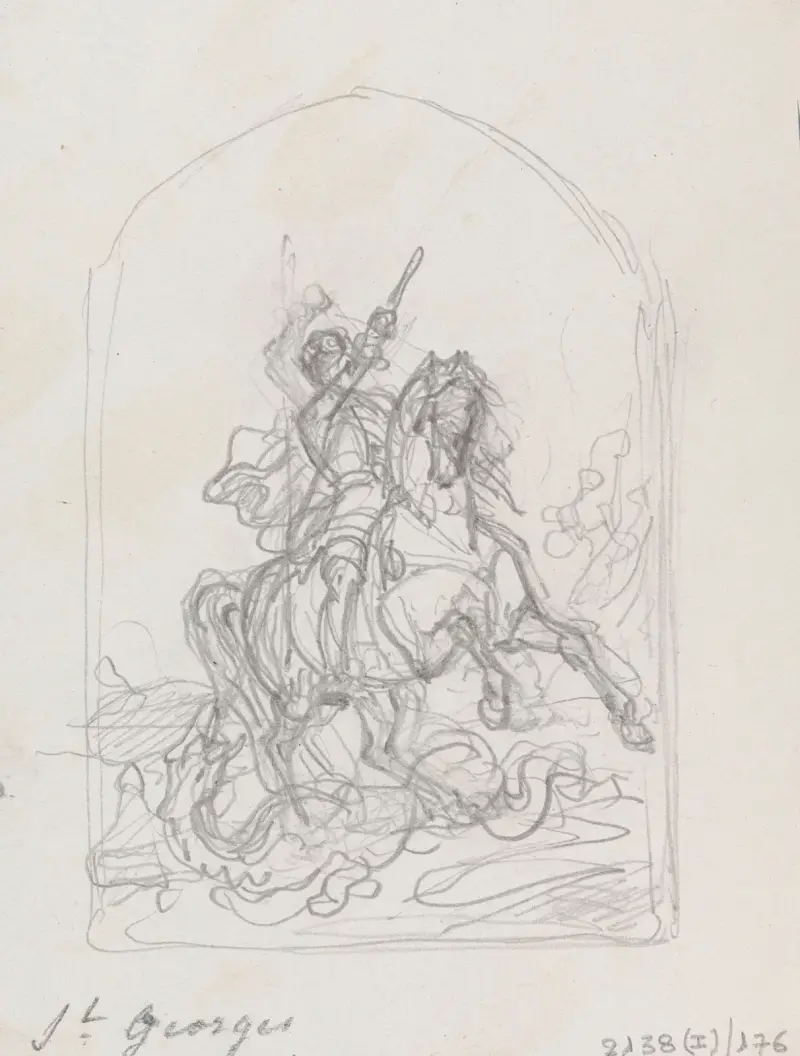 Sankt Göran besegrar draken av Nicaise De Keyser