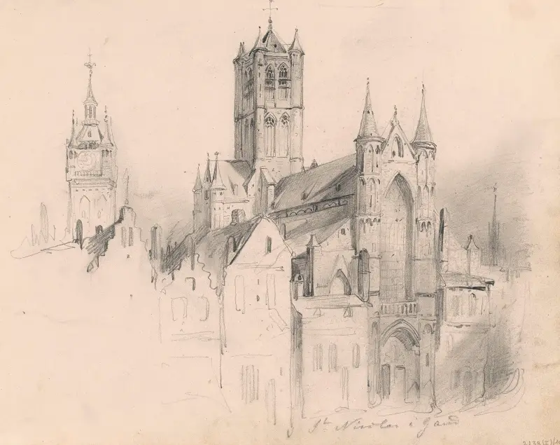 Sankt Nikolaikyrkan i Gent av Nicaise De Keyser