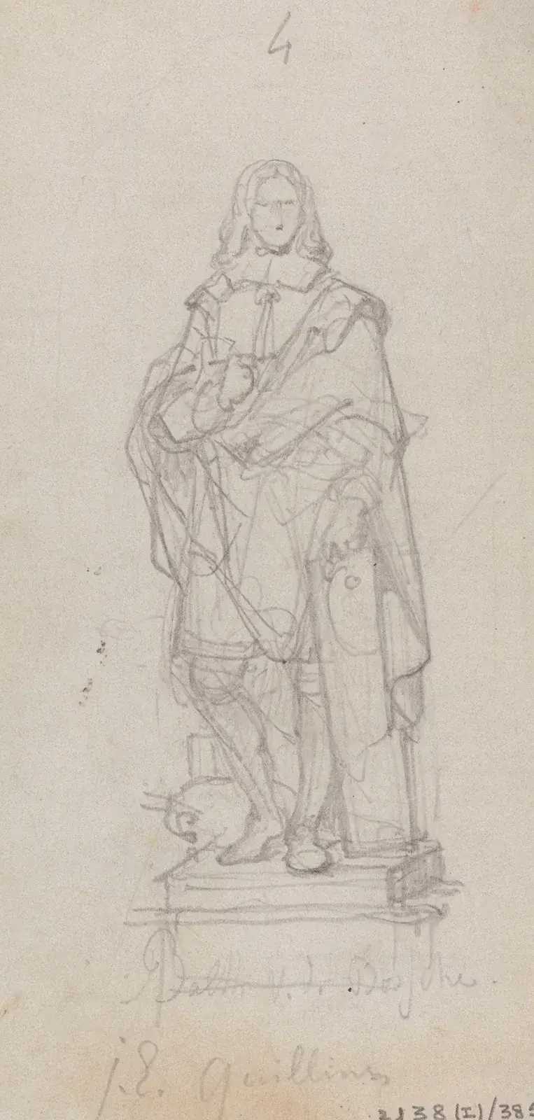 Statyn av målaren Jan Erasmus Quellinus av Nicaise De Keyser