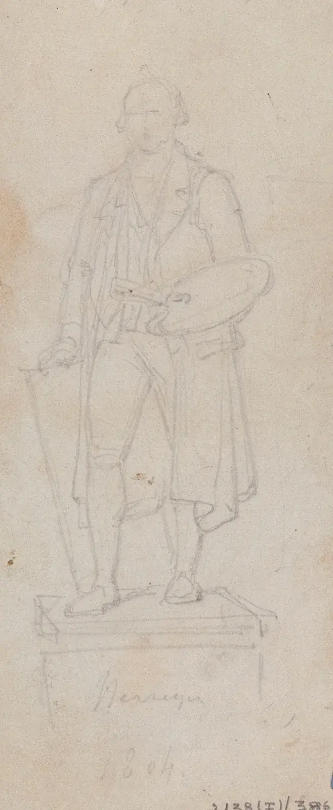 Staty av målaren Willem Jacob Herreyns av Nicaise De Keyser