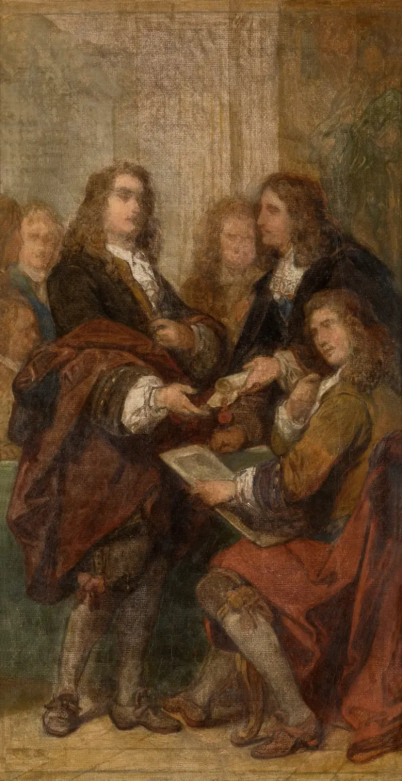 The Engraver Gerard Edelinck in Paris av Nicaise De Keyser