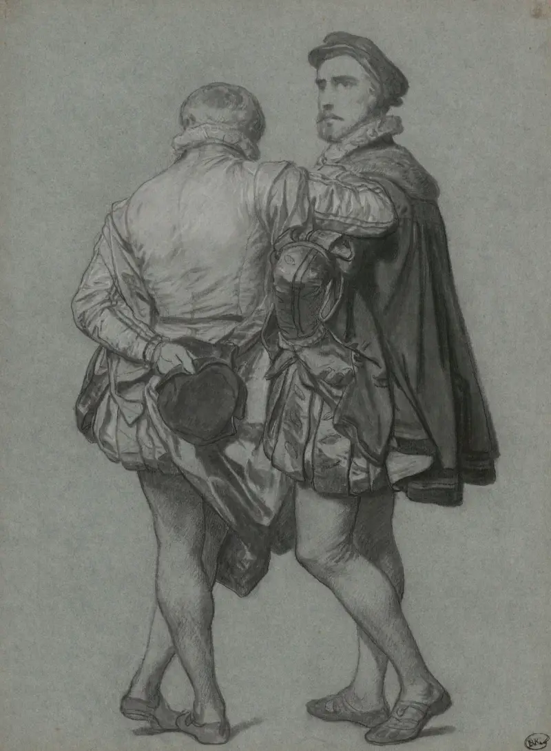 The Painters Gillis Coignet I and Antonio Moro av Nicaise De Keyser
