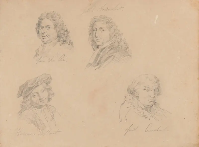 Die Maler Jan van Pee, Jacob Toorenvliet, Heyman Dullaert und Joos van Craesbeeck von Nicaise De Keyser