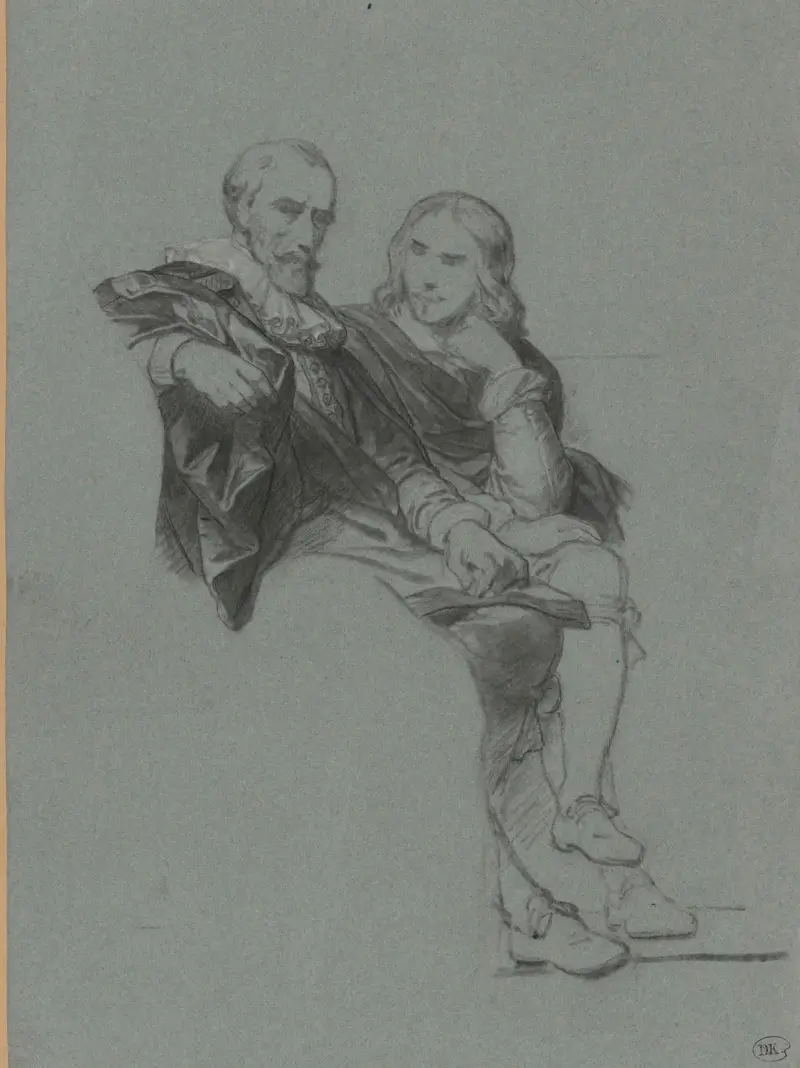 The Painters Joos de Momper II and Frans Francken II av Nicaise De Keyser