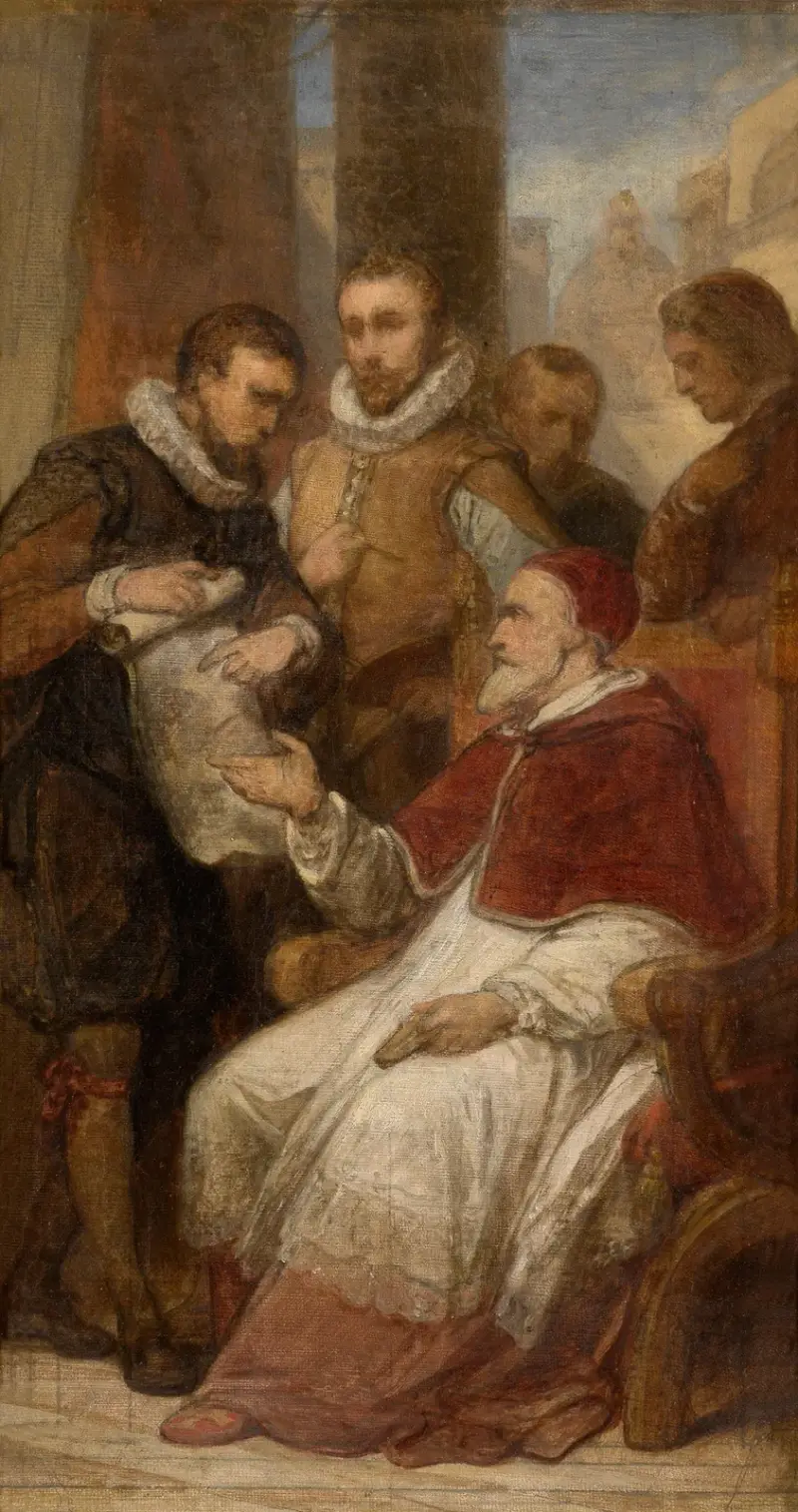 Målarna Matthijs och Paul Bril i Rom av Nicaise De Keyser