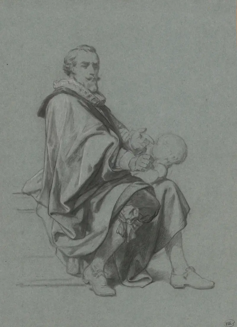 The Sculptor Joannes van Mildert av Nicaise De Keyser