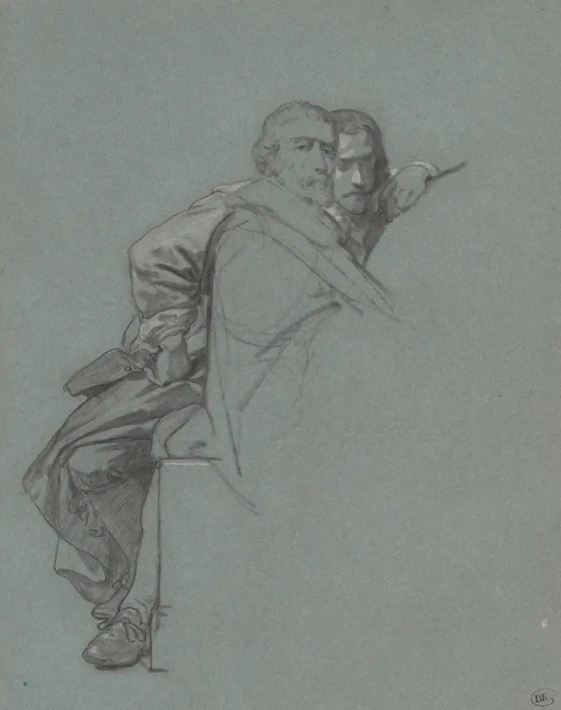 The Sculptors Johannes van Mildert and Lucas Faydherbe av Nicaise De Keyser