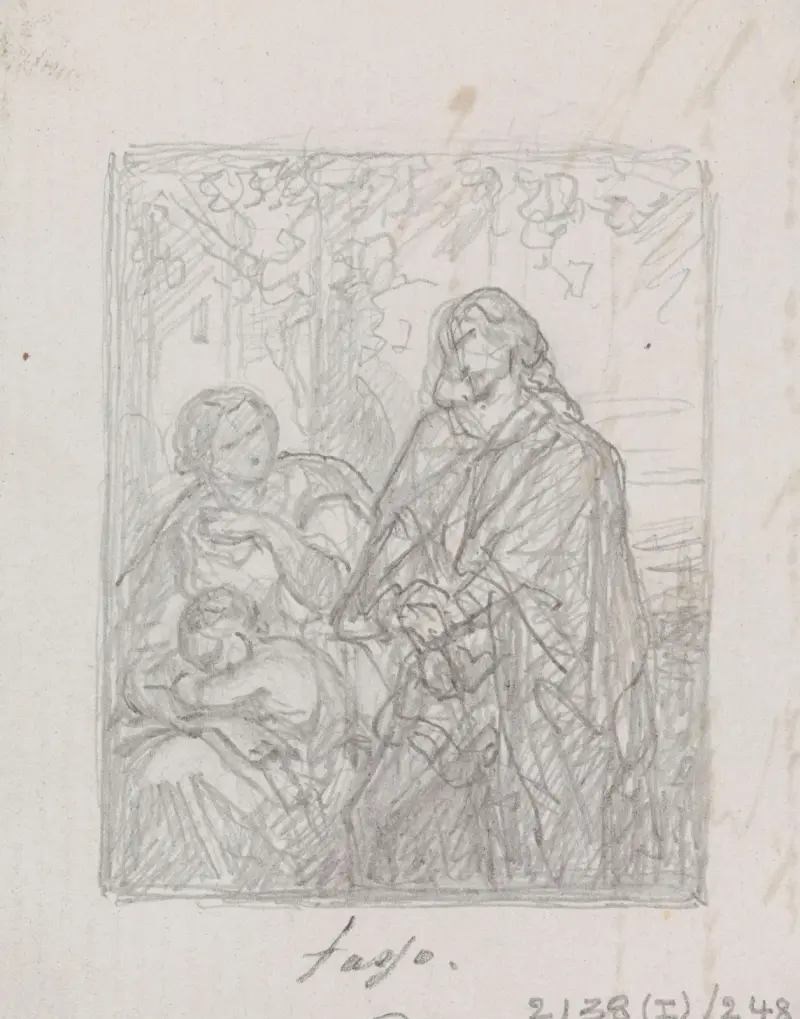 Torquato Tasso, klädd som herde, besöker sin syster Cornelia i Sorrento av Nicaise De Keyser