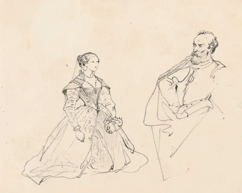 Två figurer av Nicaise De Keyser