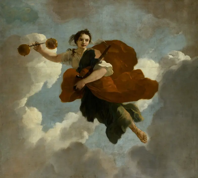 Justitia; Allegorische voorstelling van de verzorging van leprozen en onnozelen av Gerard de Lairesse