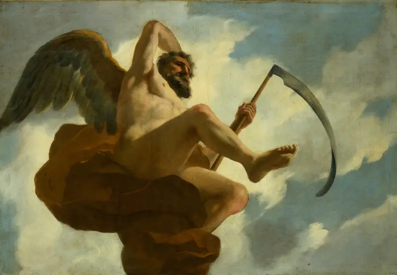Saturnus ; Allegorische voorstelling van de verzorging van leprozen en onnozelen av Gerard de Lairesse