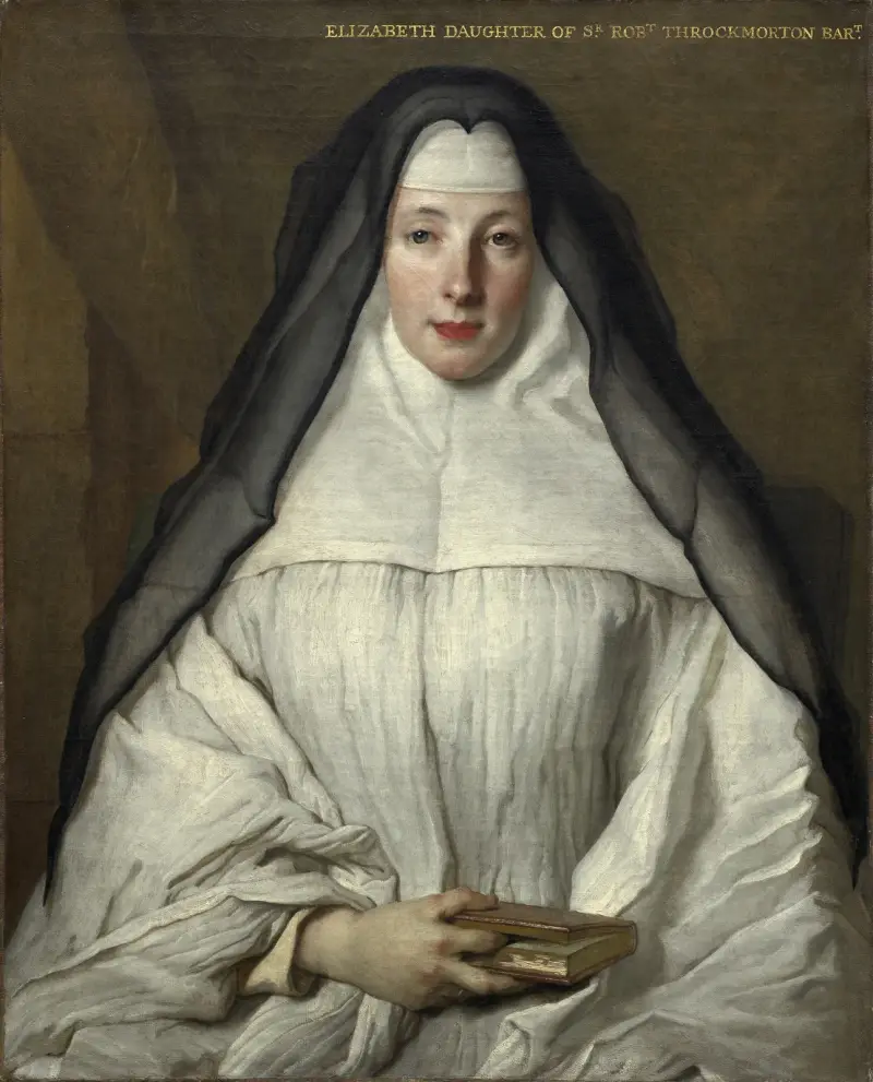 Elizabeth Throckmorton,Canoness of the Order of the Dames Augustines Anglaises av Nicolas de Largillière