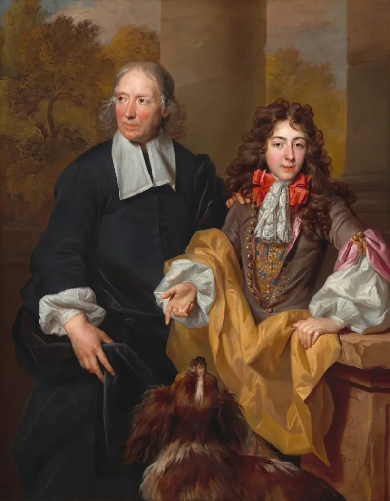Bildnis eines jungen Mannes und seines Lehrers von Nicolas de Largillière